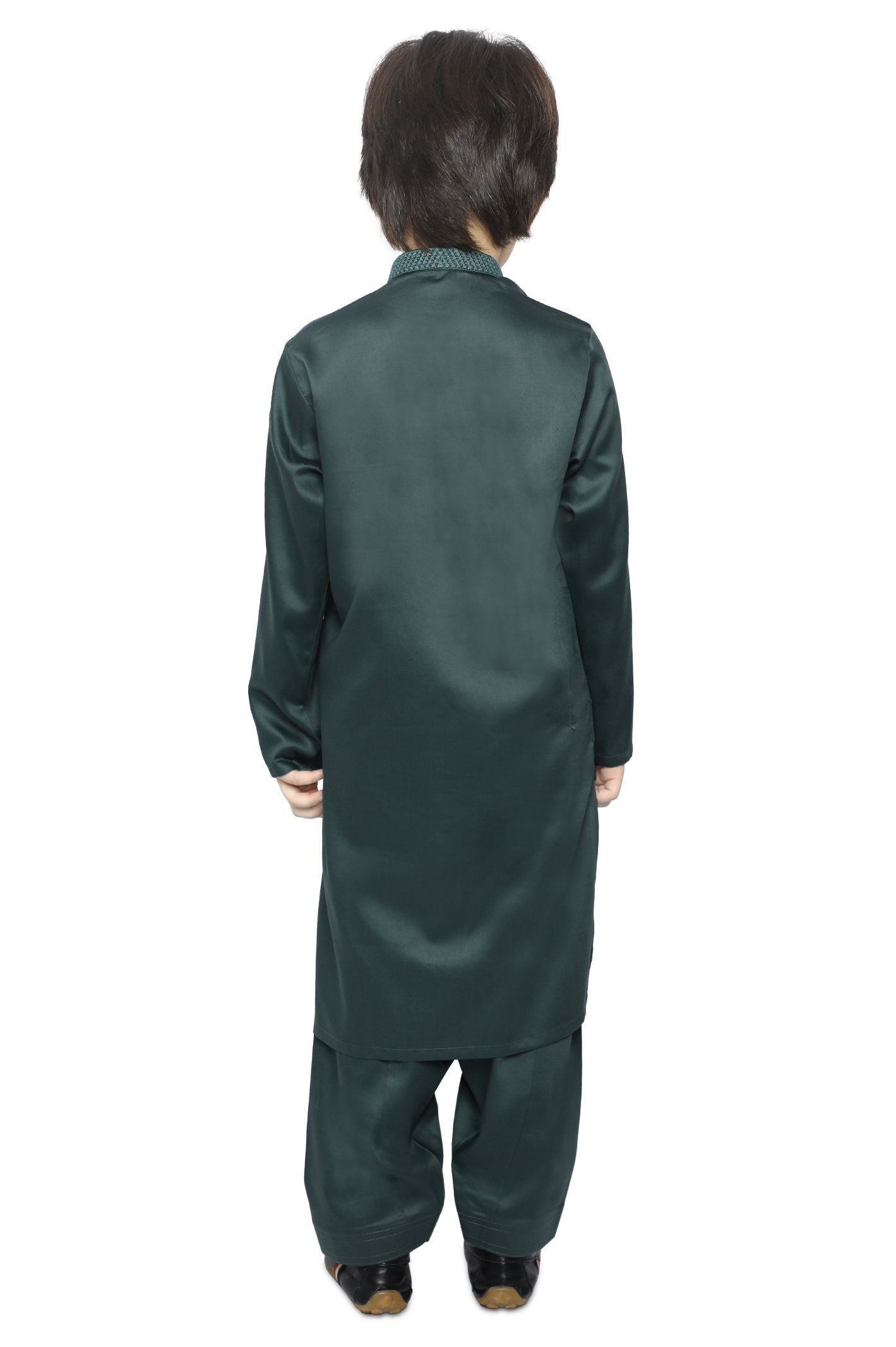 Boys Kurta Shalwar In D-Green SKU: KBH-0084-D-GREEN - Diners