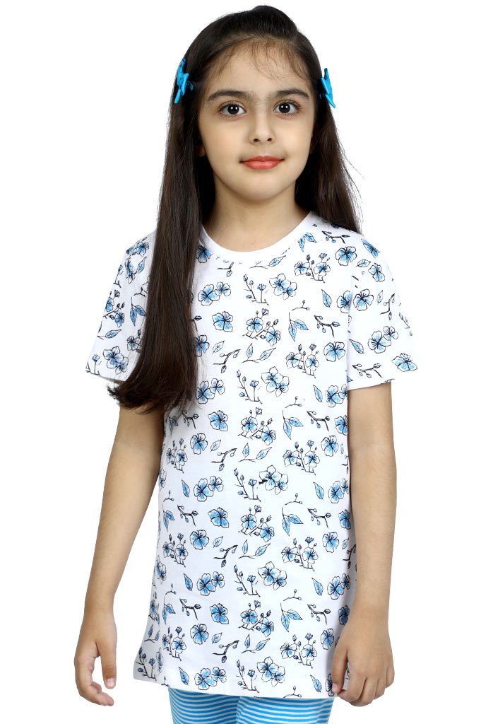 Girls T-Shirt KGA-0186-WHITE