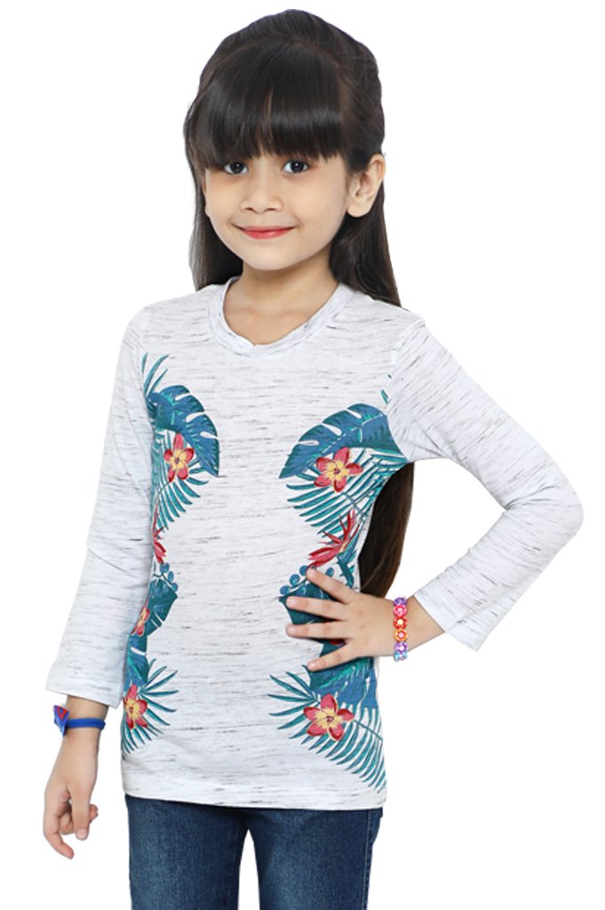 Girls T-Shirt In White - KGA-0190-WHITE - Diners