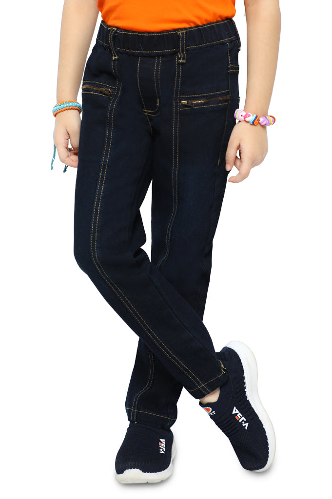 Trouser For Girls In Blue SKU: KGC-0199-BLUE - Diners