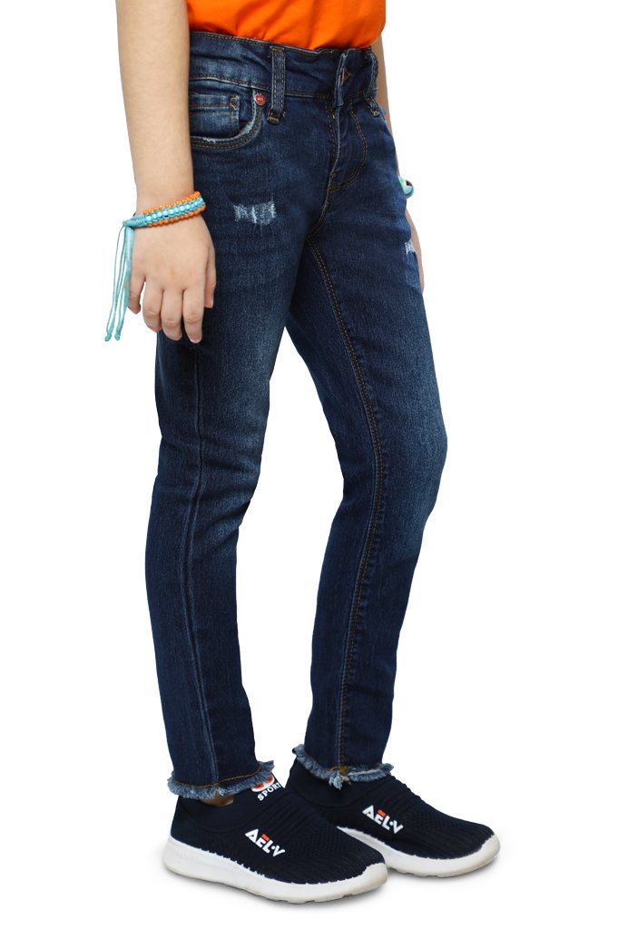 Trouser For Girls In Blue - KGC-0203-BLUE - Diners