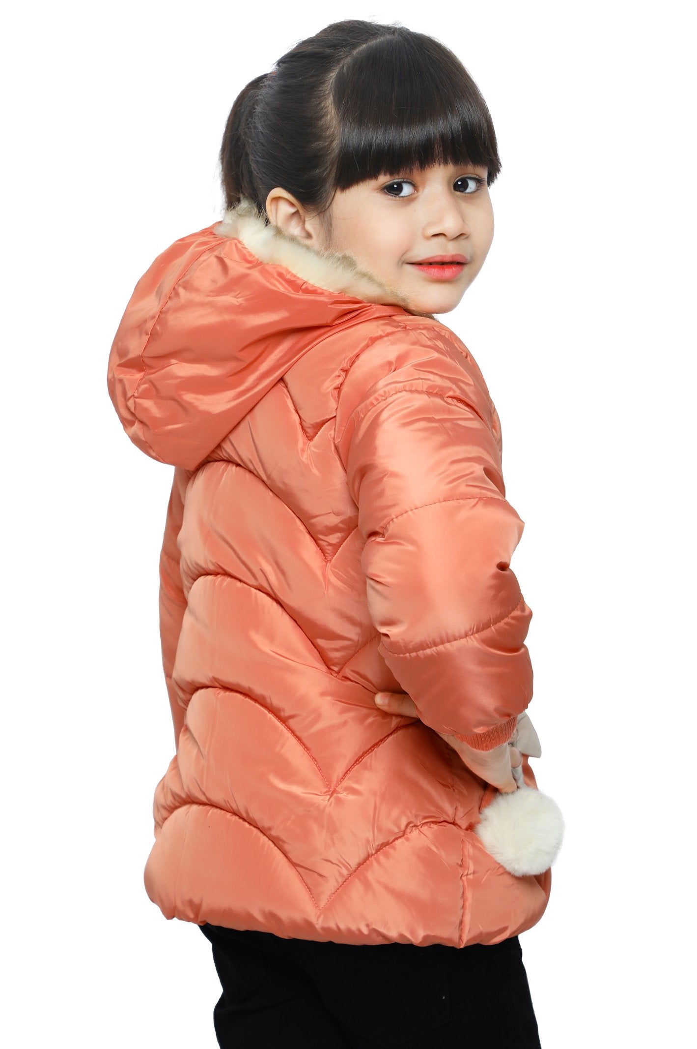 Girls Jackets In Peach - KGF-0101-PEACH - Diners