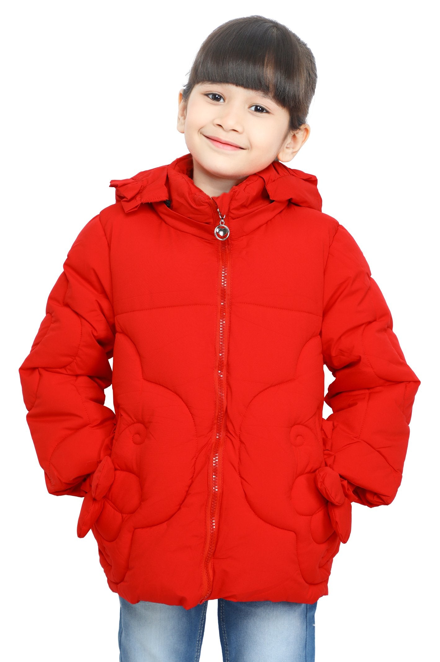 Jackets For Girls In Red - KGF-0102-RED - Diners