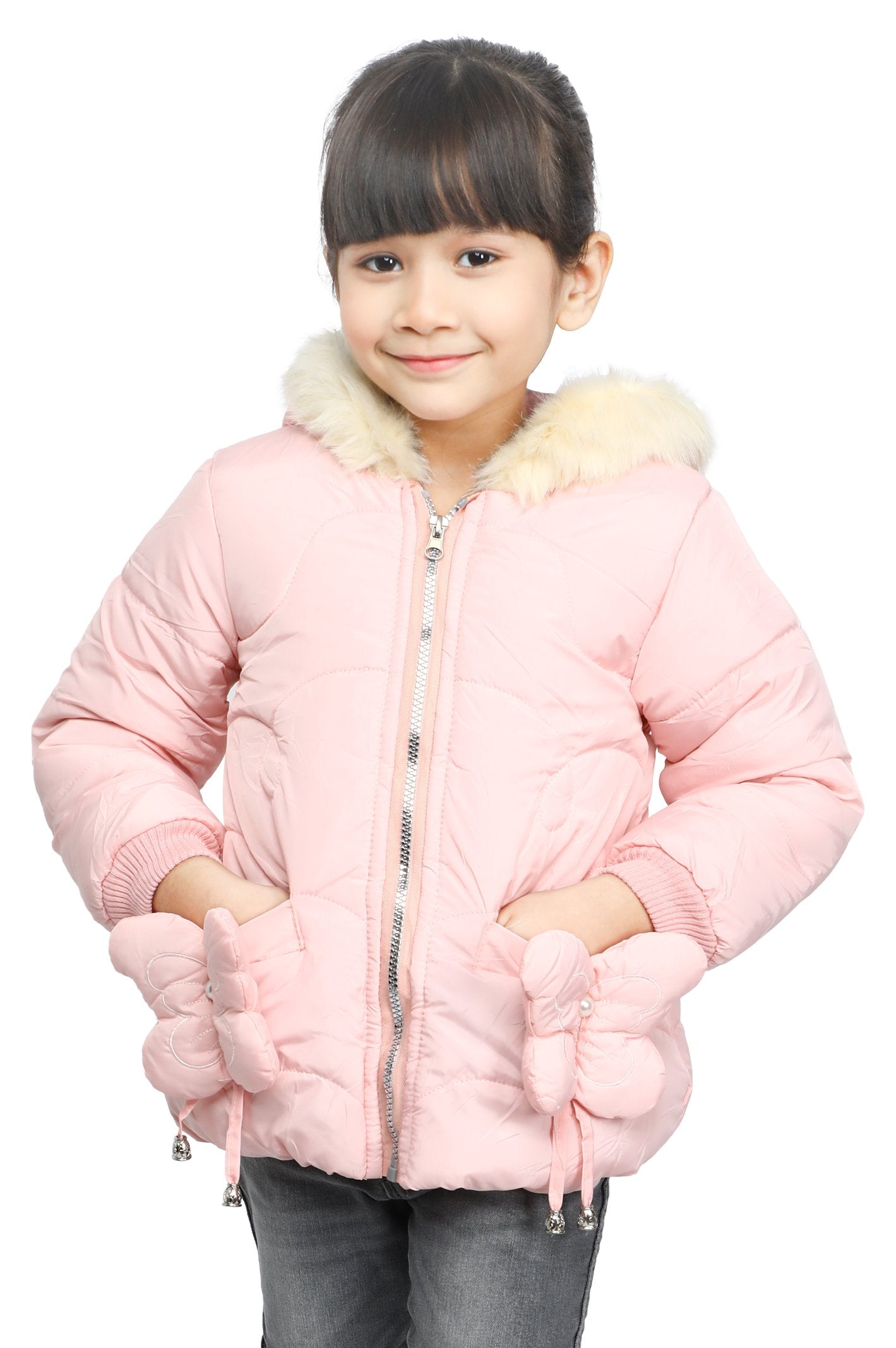 Jackets For Girls In Pink - KGF-0106-PINK - Diners