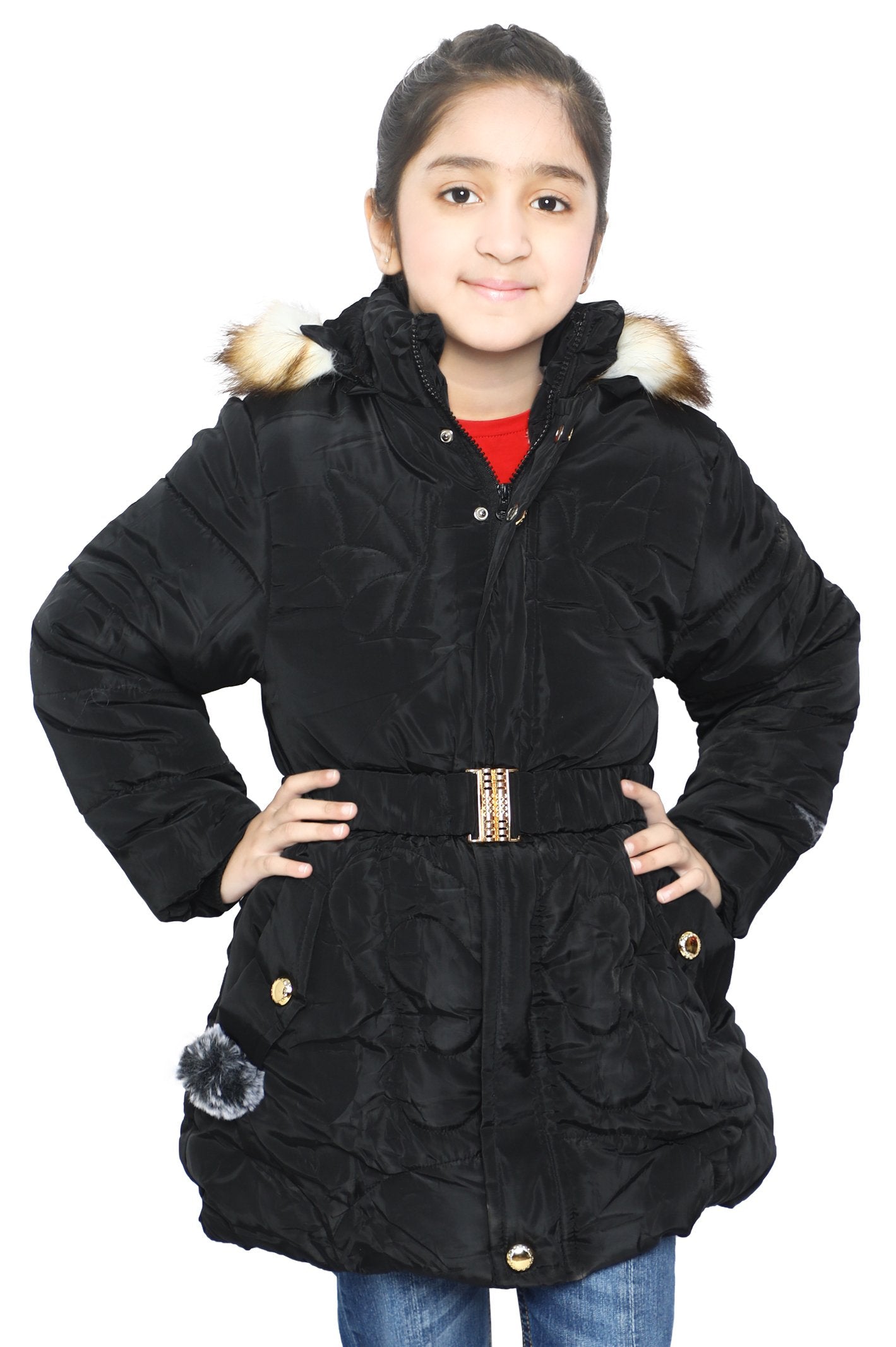 Girls Jackets In Black - KGF-0108-BLACK - Diners
