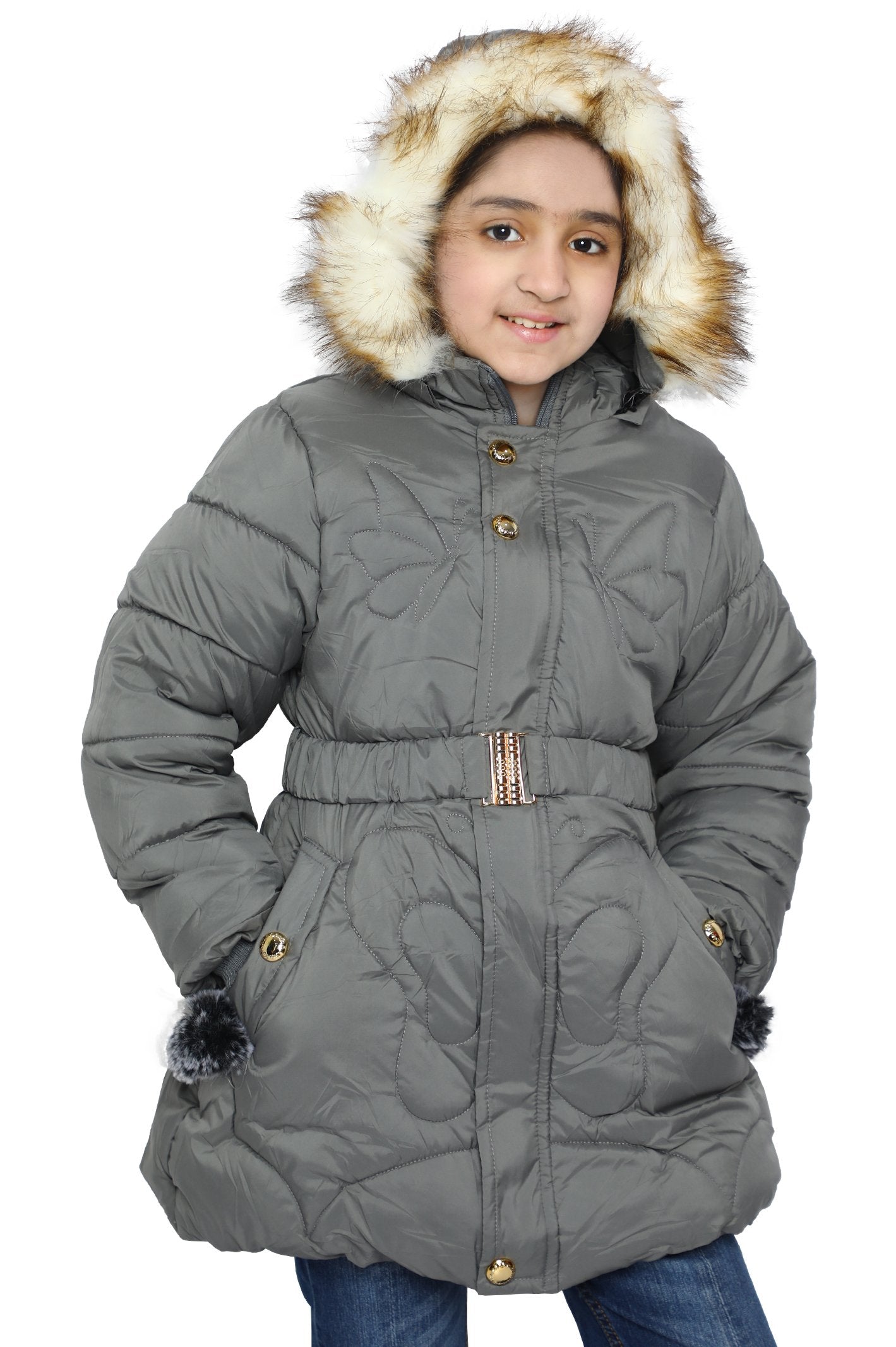 Girls Jackets In Grey - KGF-0108-GREY - Diners