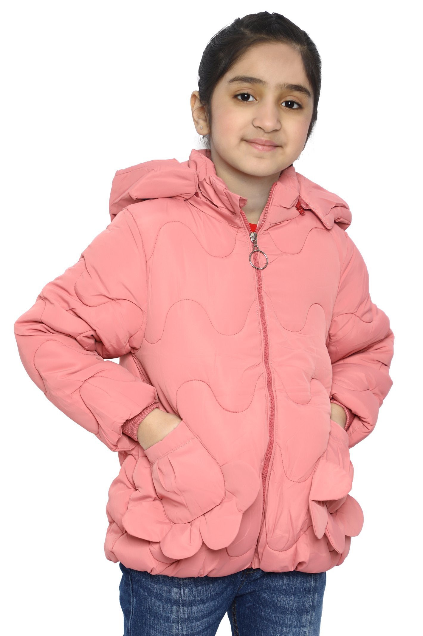 Girls Jackets In Peach - KGF-0113-PEACH - Diners