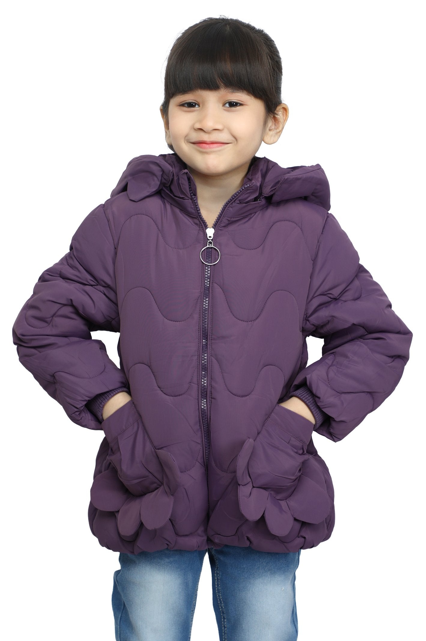 Jackets For Girls In Purple - KGF-0113-PURPLE - Diners