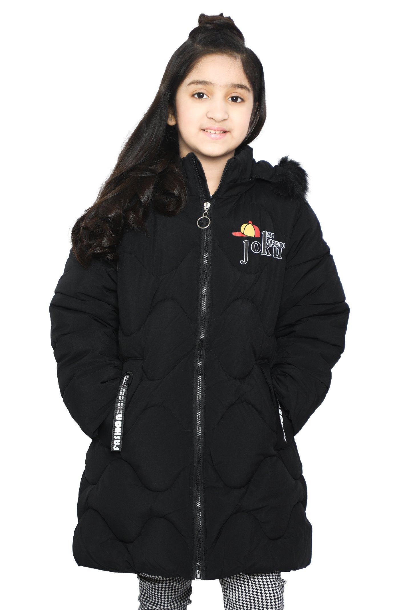 Girls Jackets In Black - KGF-0129-BLACK - Diners