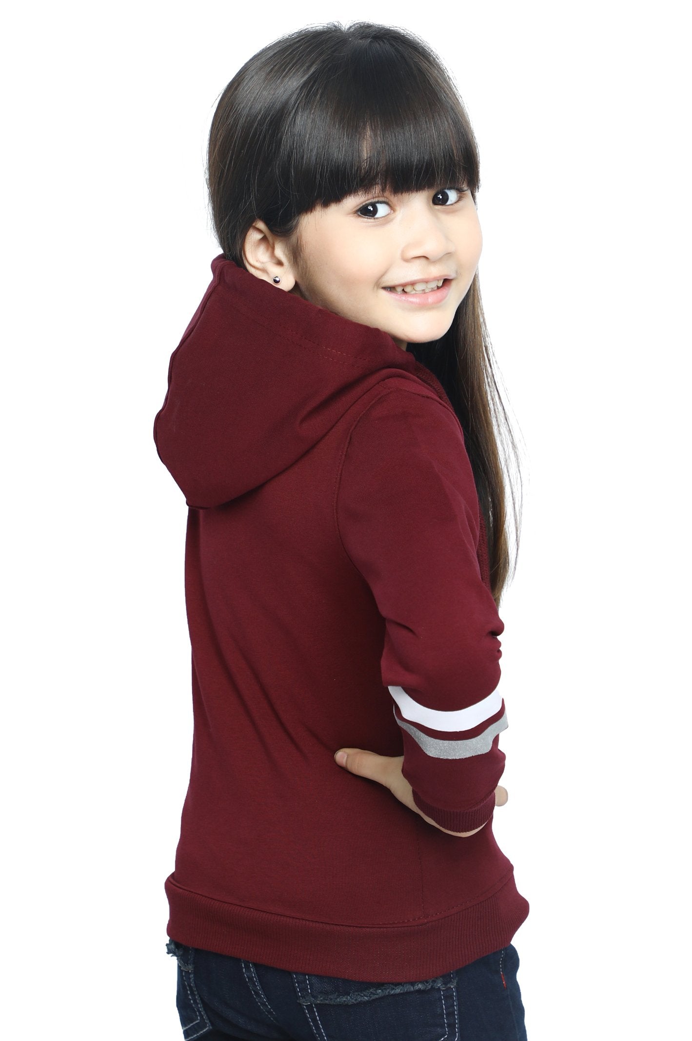 Hoodie For Girls In Plum - KGI-0004-PLUM - Diners