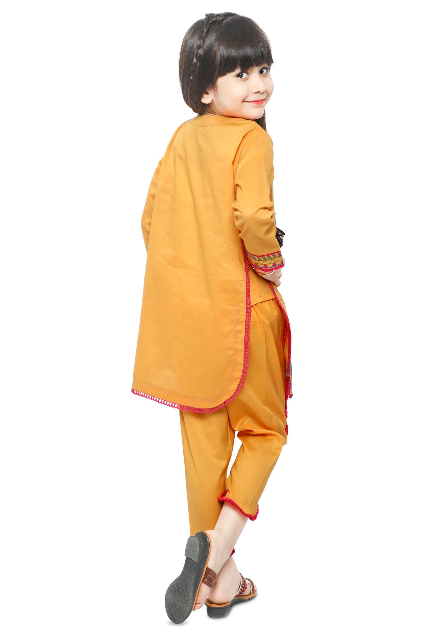 Girls Kurti in Mustard - KGKK-0173-MUSTARD - Diners