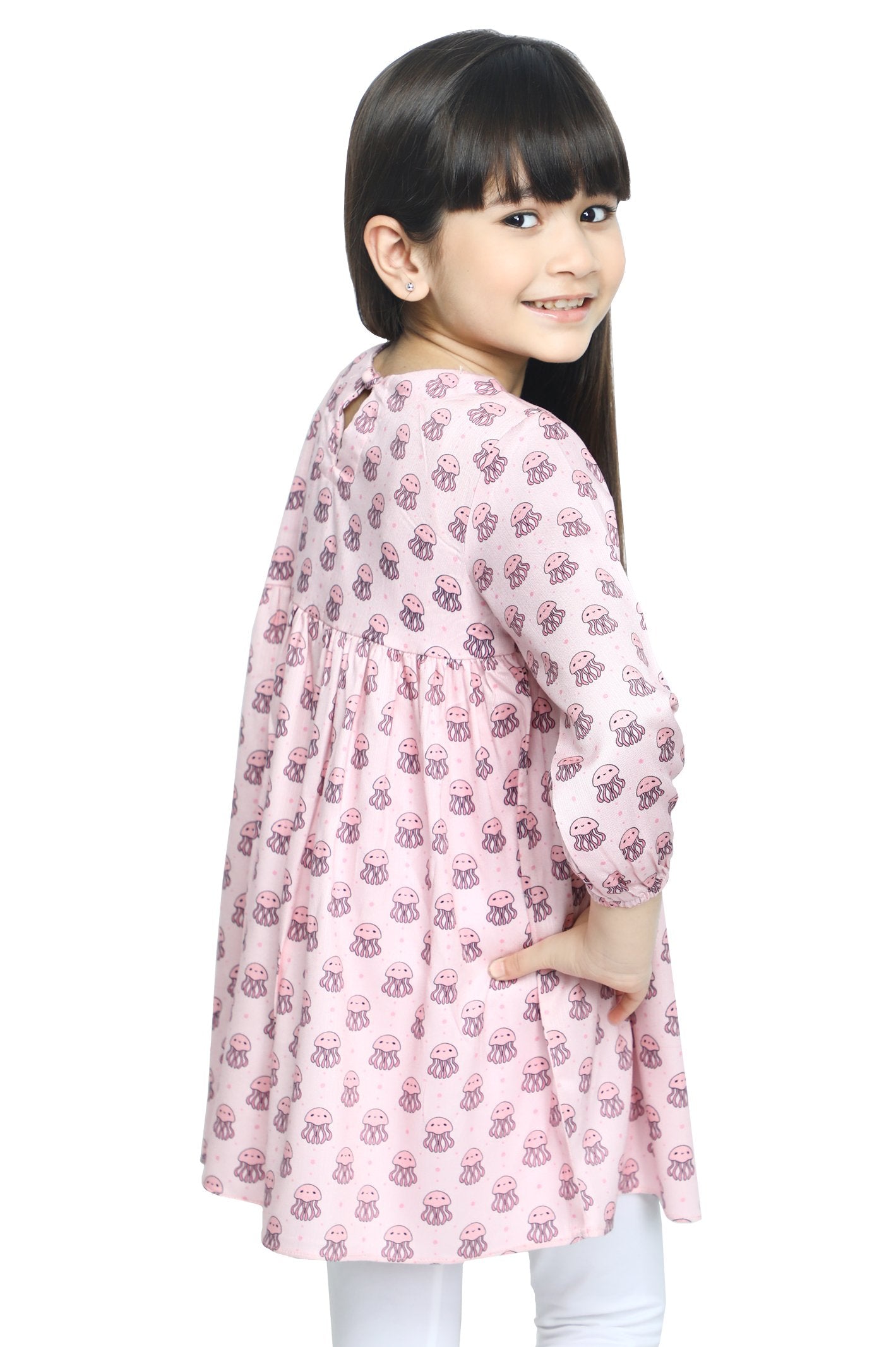 Girls Kurti in Pink - KGKK-0195-PINK - Diners