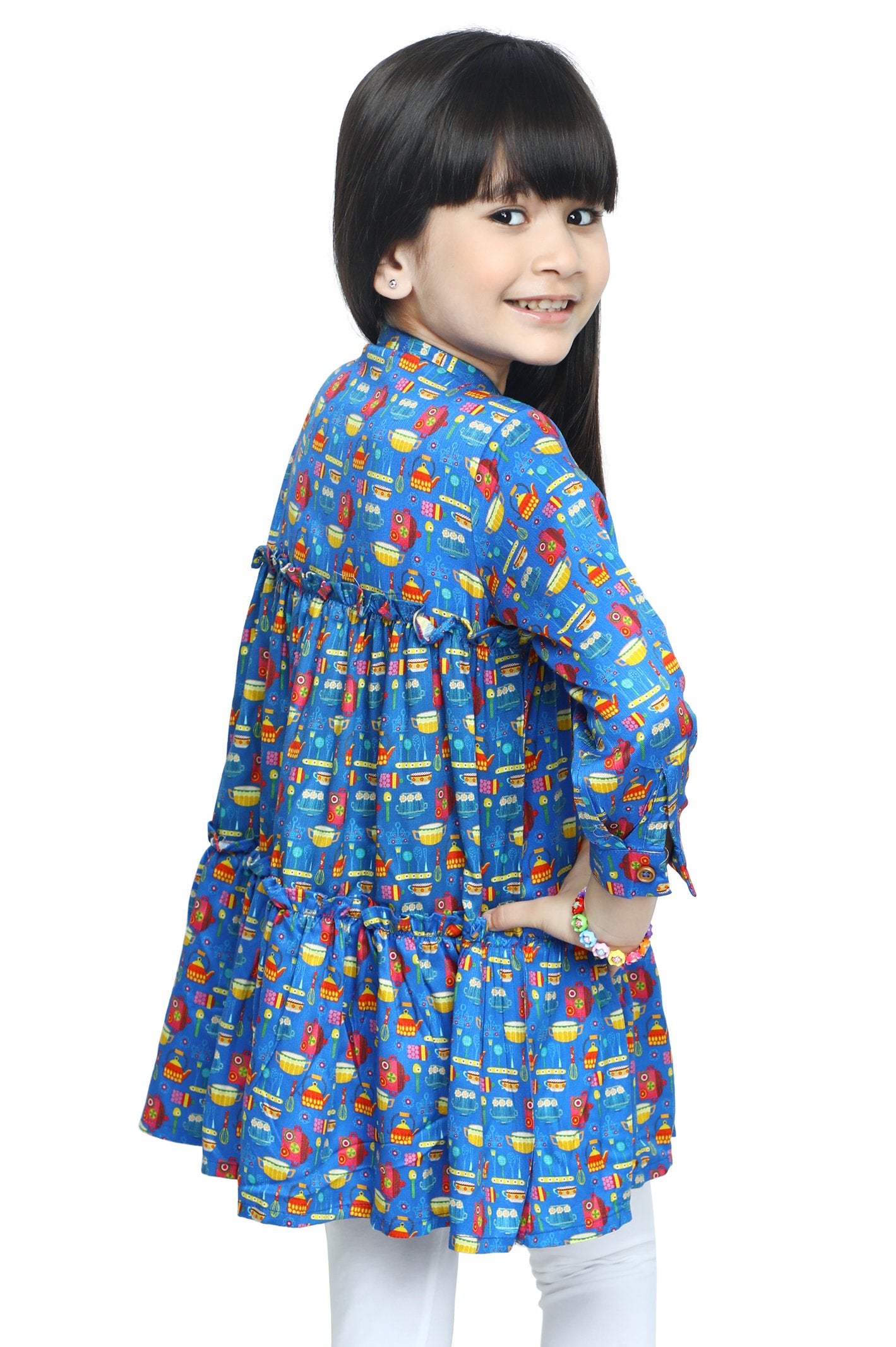 Girls Kurti in Blue - KGKK-0197-BLUE - Diners