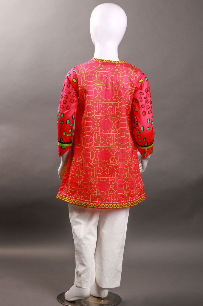 Girls Kurti - KGKK0135-Pink - Diners