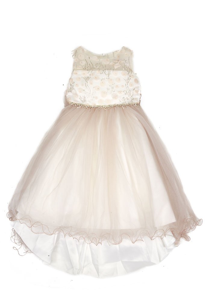 Girls Frock KGL-0290-TEA PINK