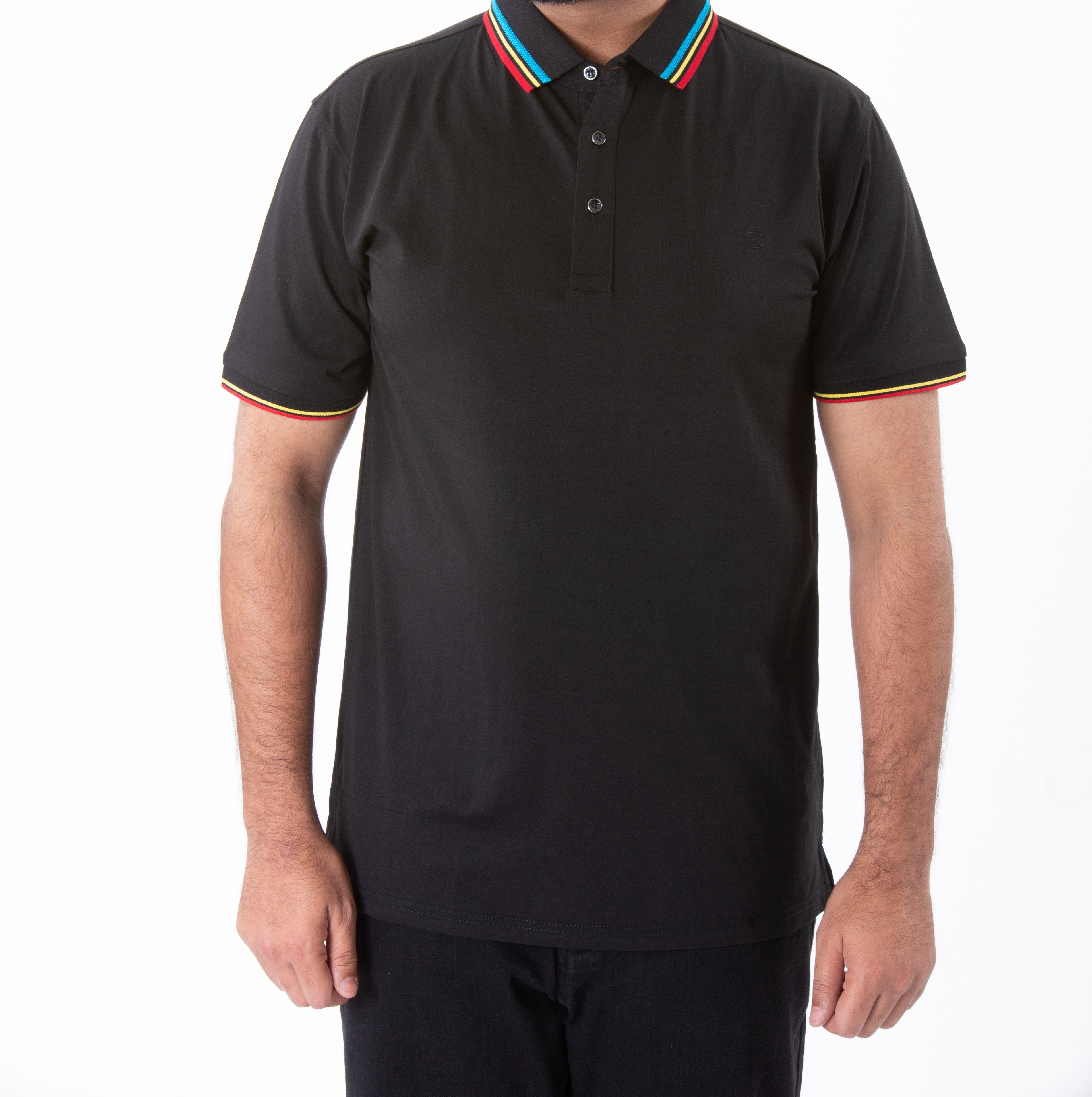 Men's Polo T-Shirt - NA261-BLACK