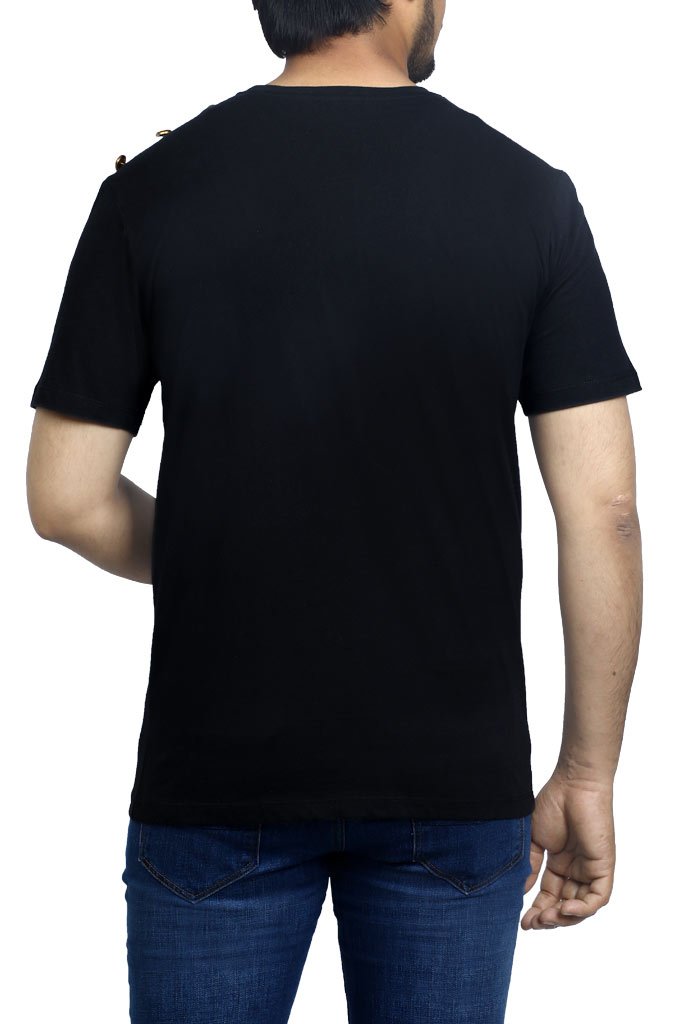 Diner's Men's Round Neck T-Shirt - NA705 - Black