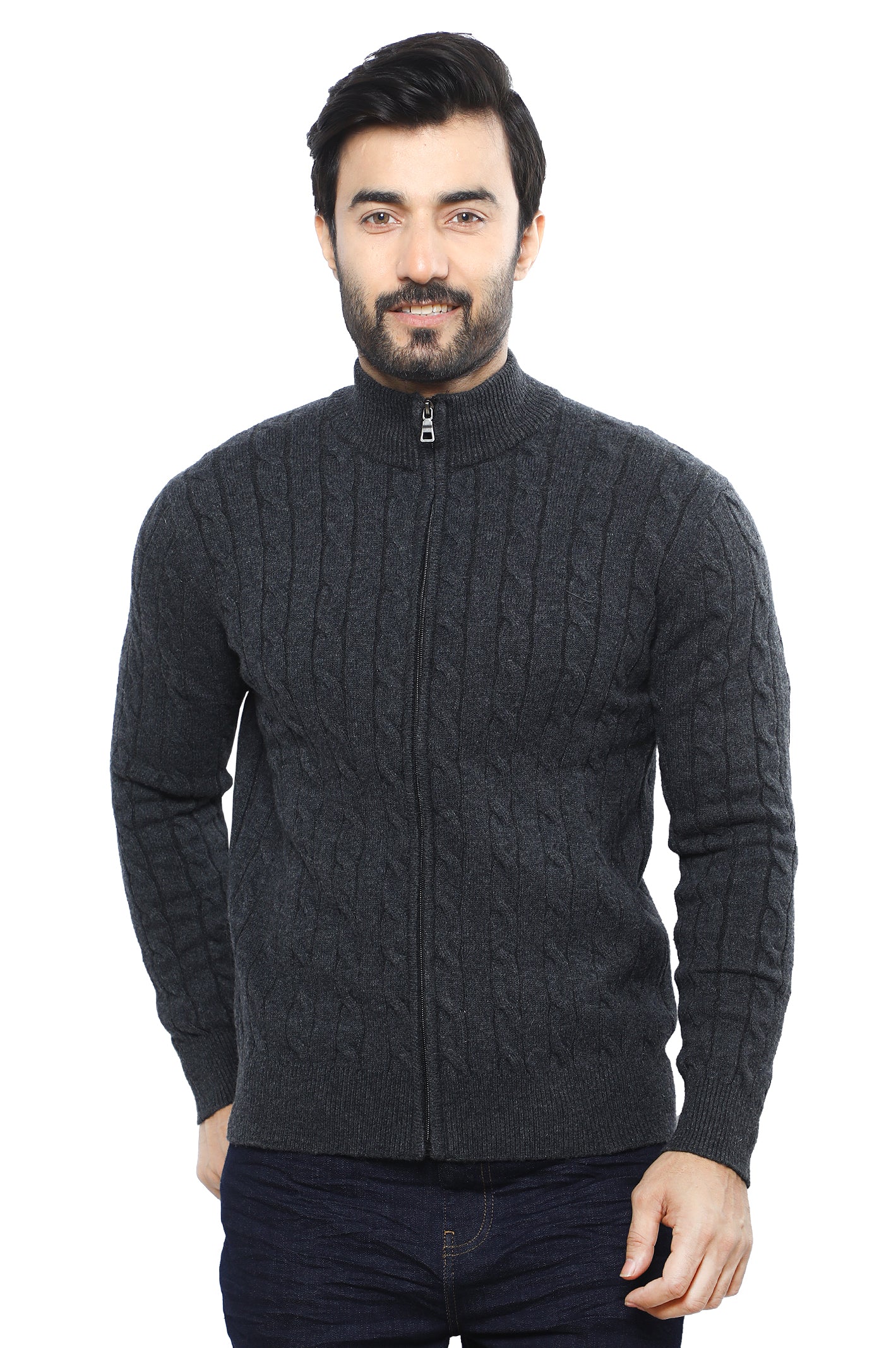Gents Sweater SKU: SA588-D-GREY