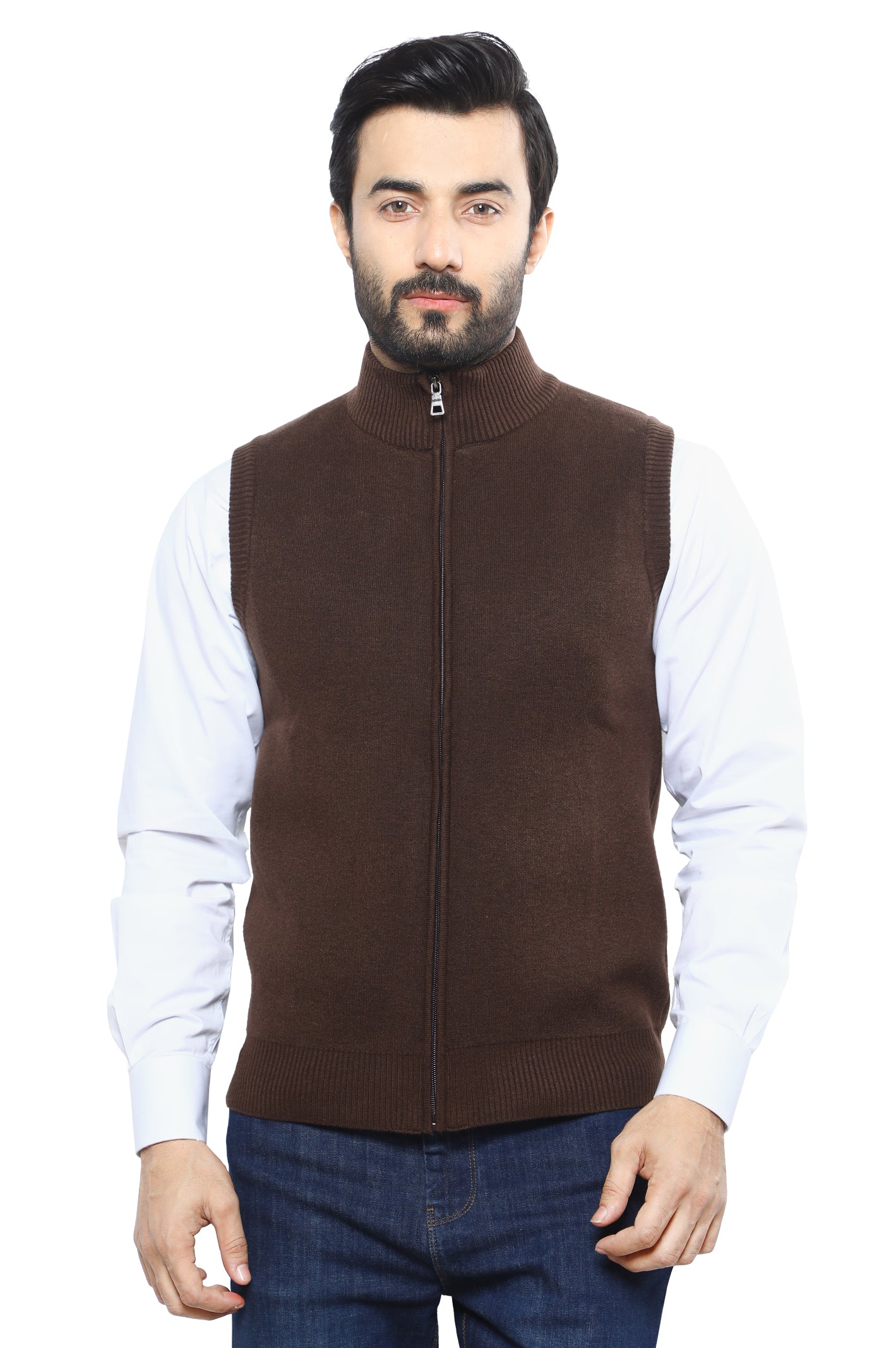 Gents Sweater SKU: SA593-BROWN