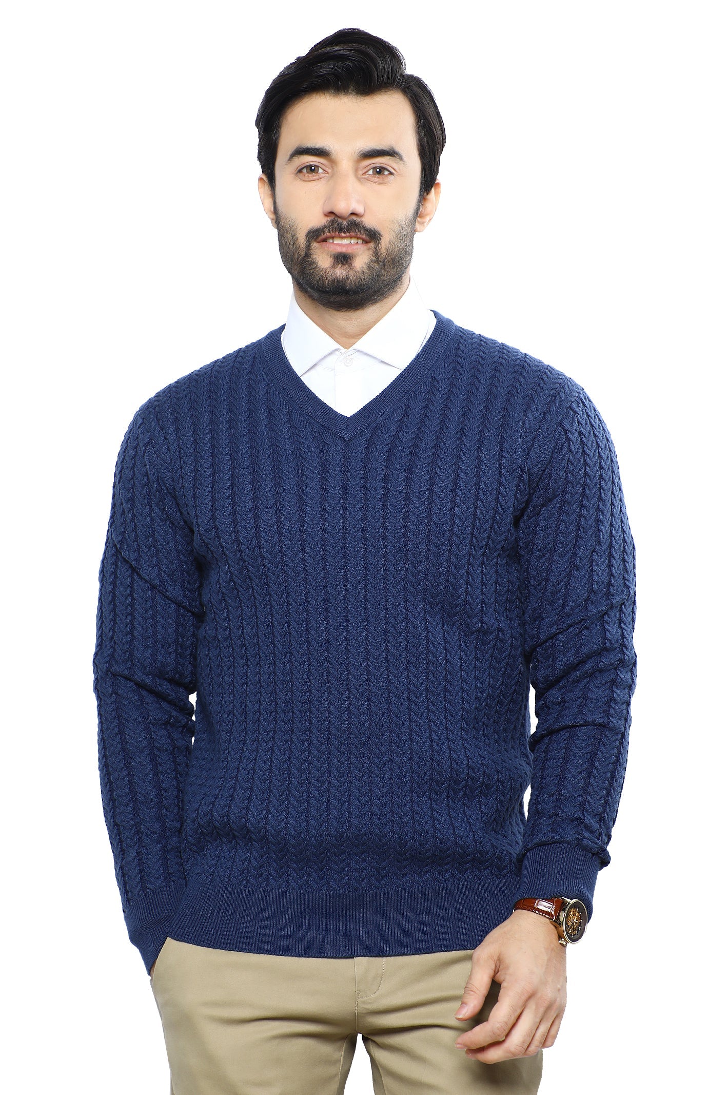 Gents Sweater SKU: SA605-L-BLUE