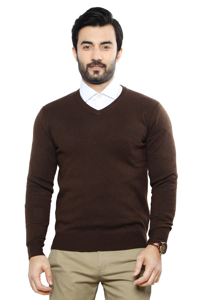 Gents Sweater SKU: SA608-BROWN