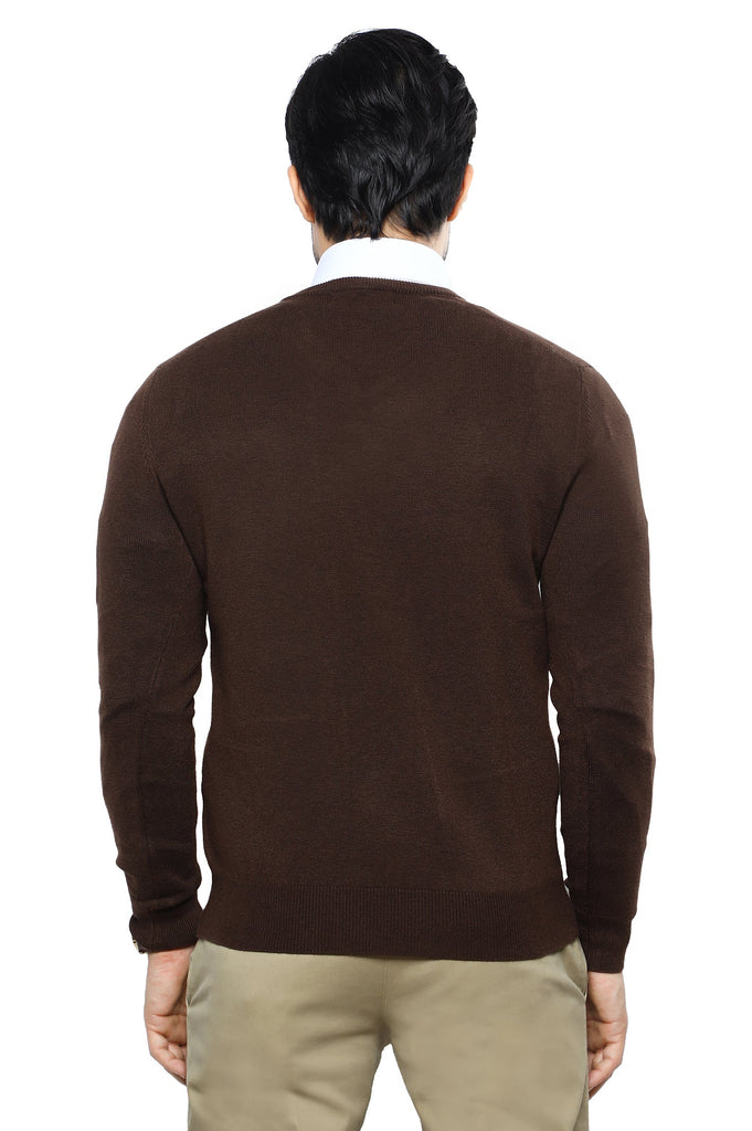 Gents Sweater SKU: SA608-BROWN