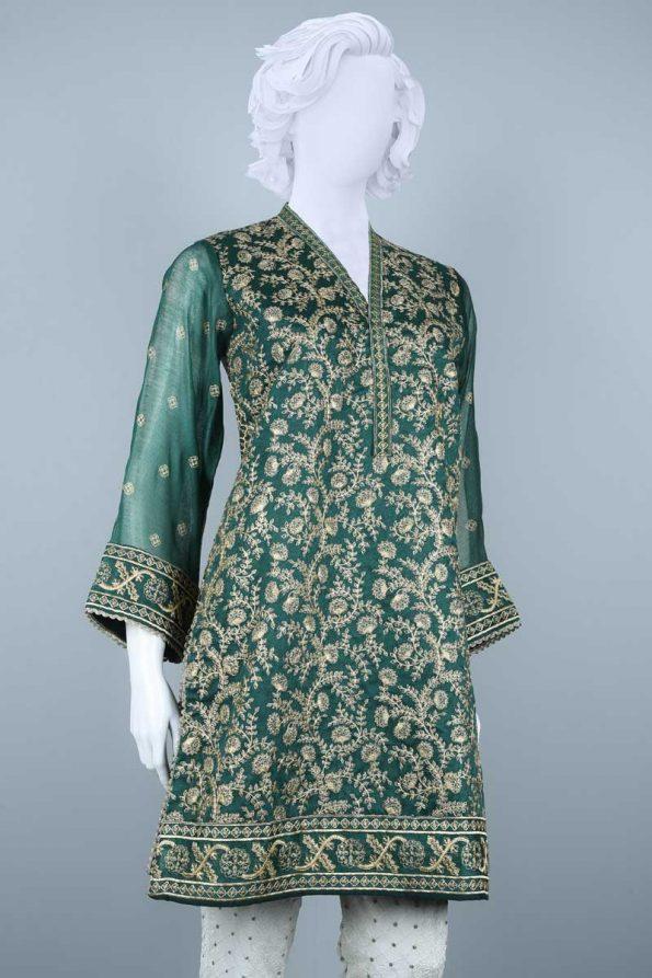 Embroided Pret - WKF0047 - Green - Diners