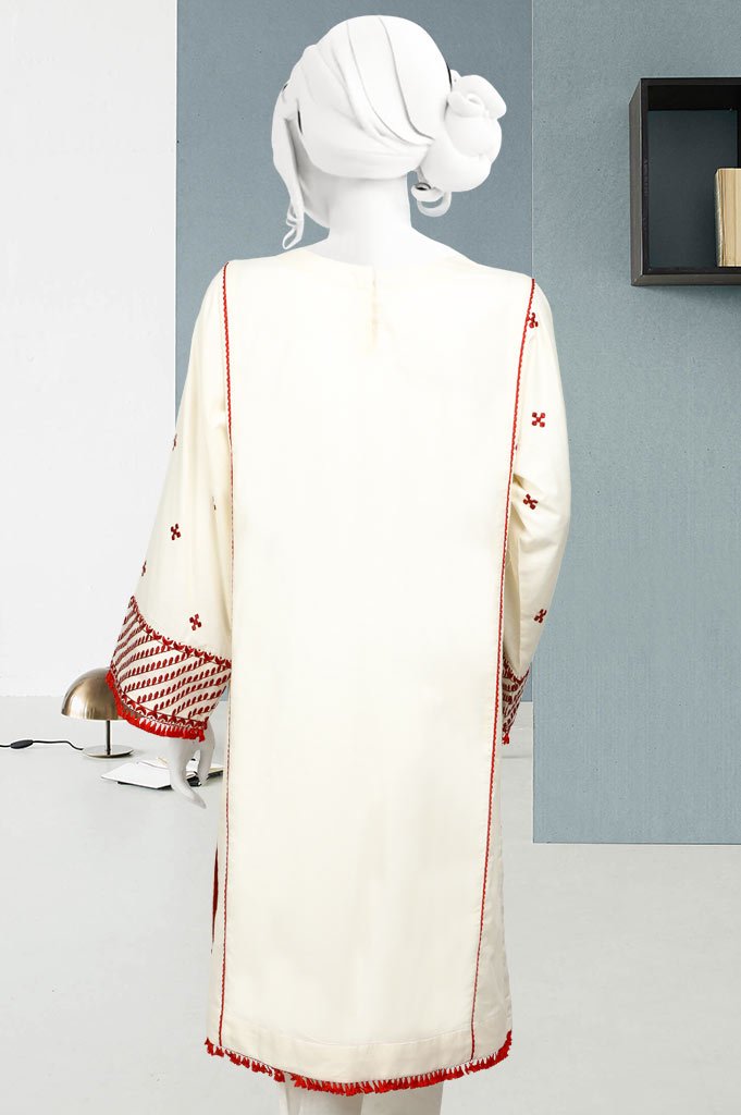Embroided Kurti - WKF0101 - Cream - Diners