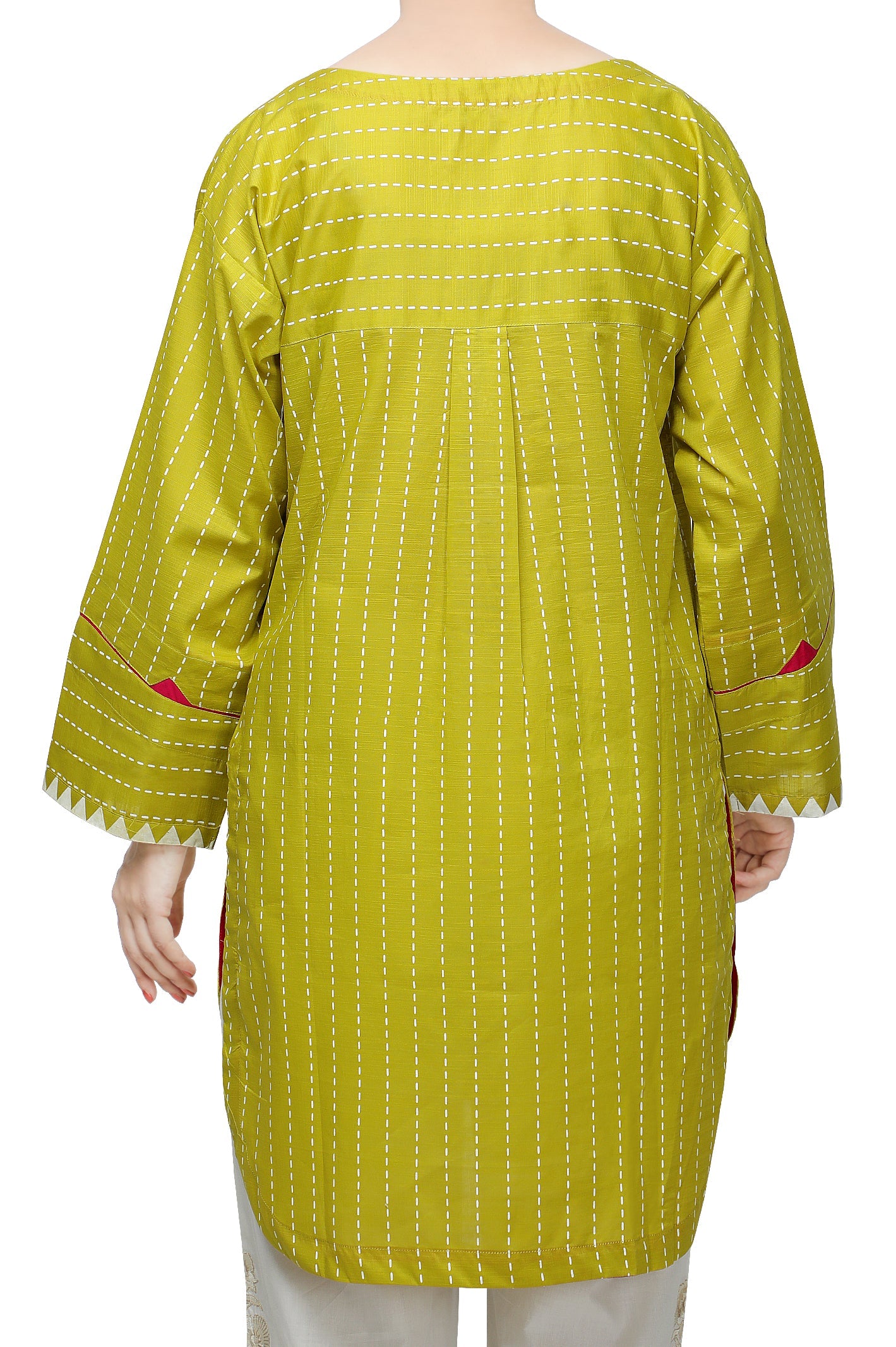 Women Stitched Kurti In Olive SKU: WKL0707-OLIVE - Diners