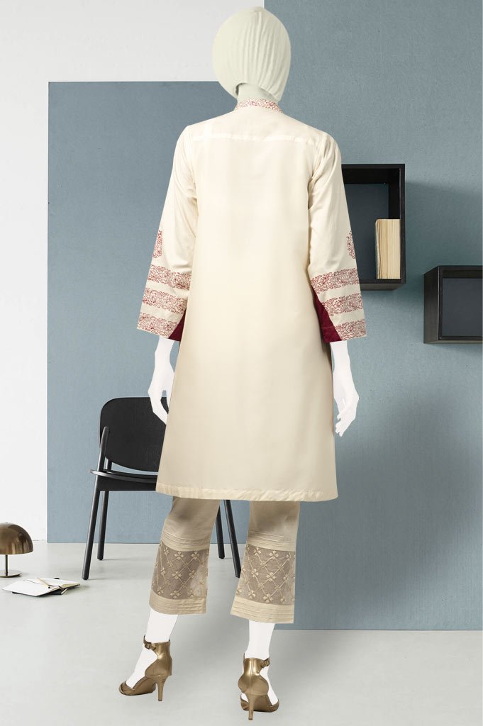 Embroided Shirt - WKL0367 - Off White - Diners