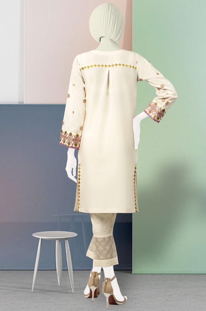 Embroided Shirt - WKL0383 - Cream - Diners
