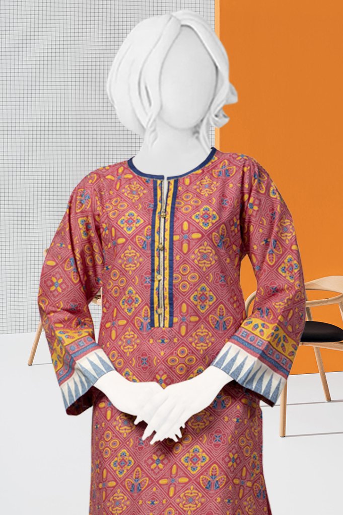 Digital Printed Shirt - WKL0389 -Dark Pink - Diners