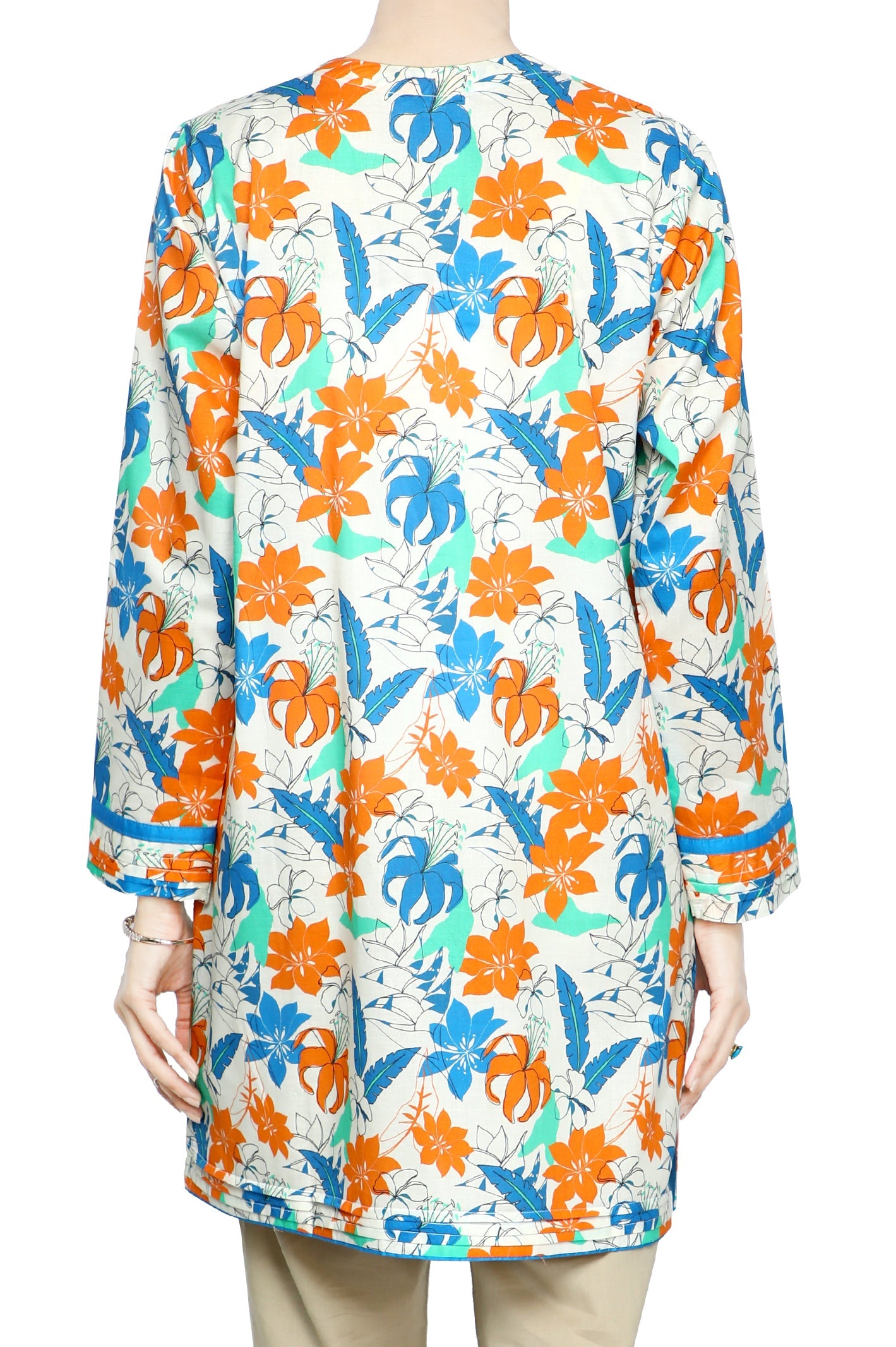 Women Stitched Kurti In Blue SKU: WKL0654-BLUE - Diners