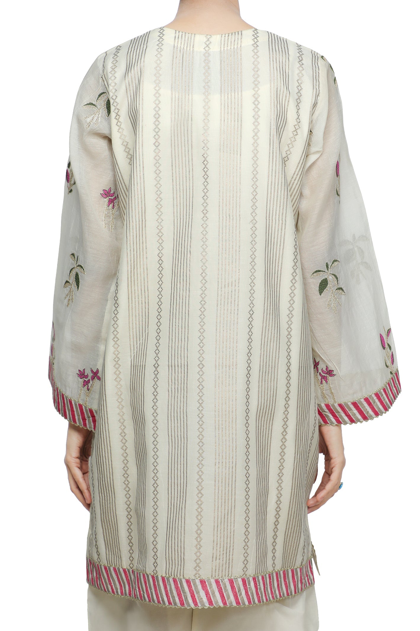 Women Stitched Kurti In White SKU: WKL0724-WHITE - Diners
