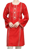 Women Stitched Kurti In Red SKU: WKL0729-RED - Diners