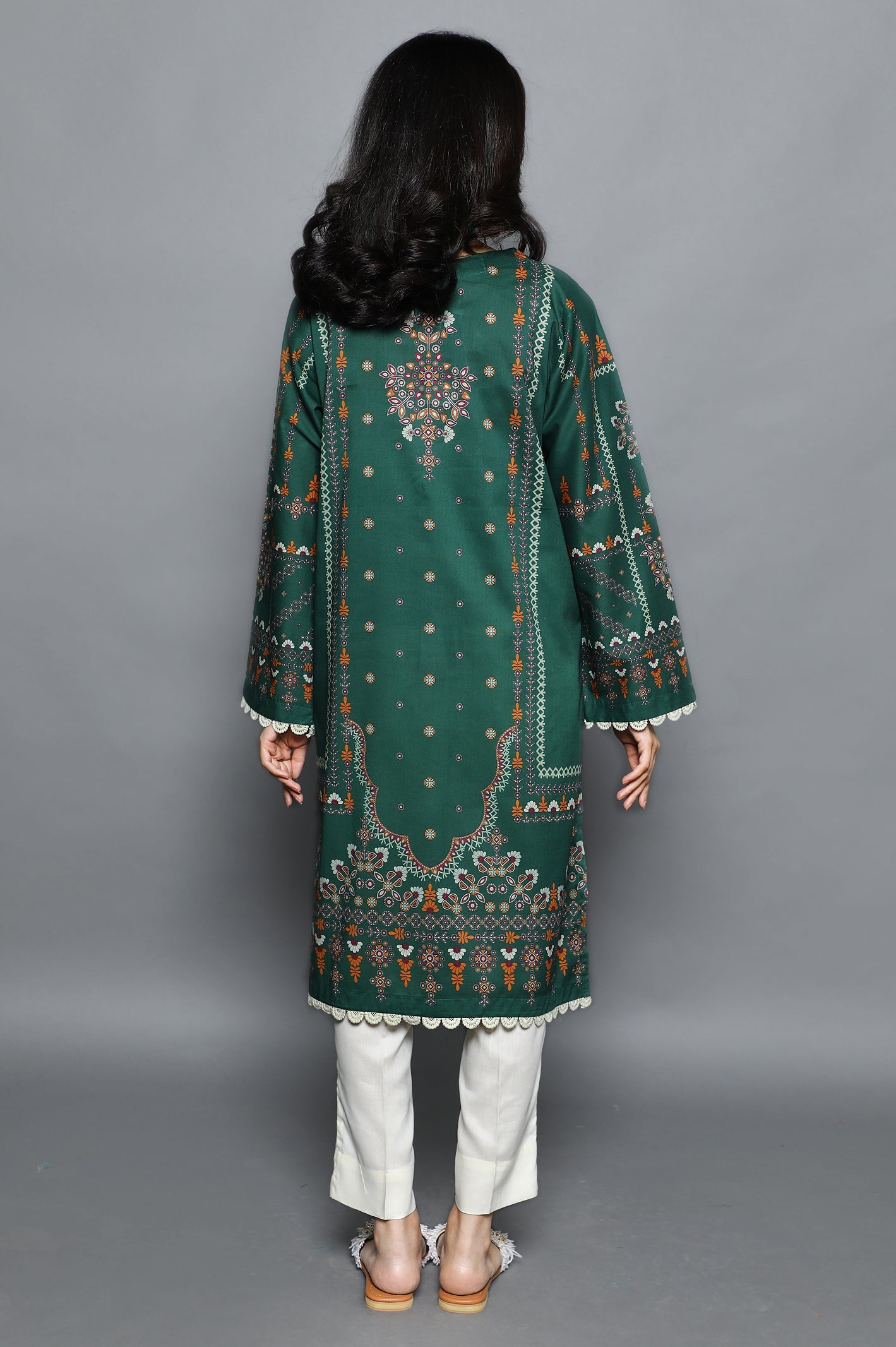 Women Stitched Kurti SKU: WKL1043-GREEN