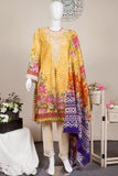 3pc Printed Unstitched Deluxe Suit - WU30011