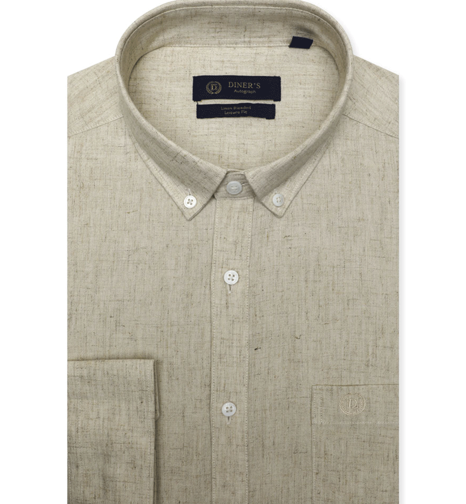 Linen Casual Shirt-AH20003-L-Fawn