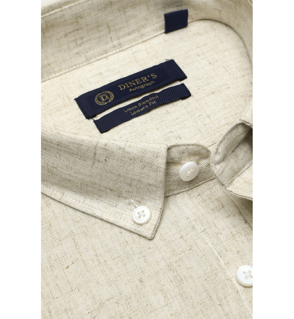 Linen Casual Shirt-AH20003-L-Fawn